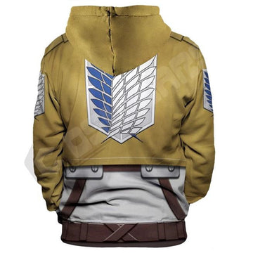 Attack on Titan Survey Corps Cosplay Sudadera con Capucha para Adultos Unisex
